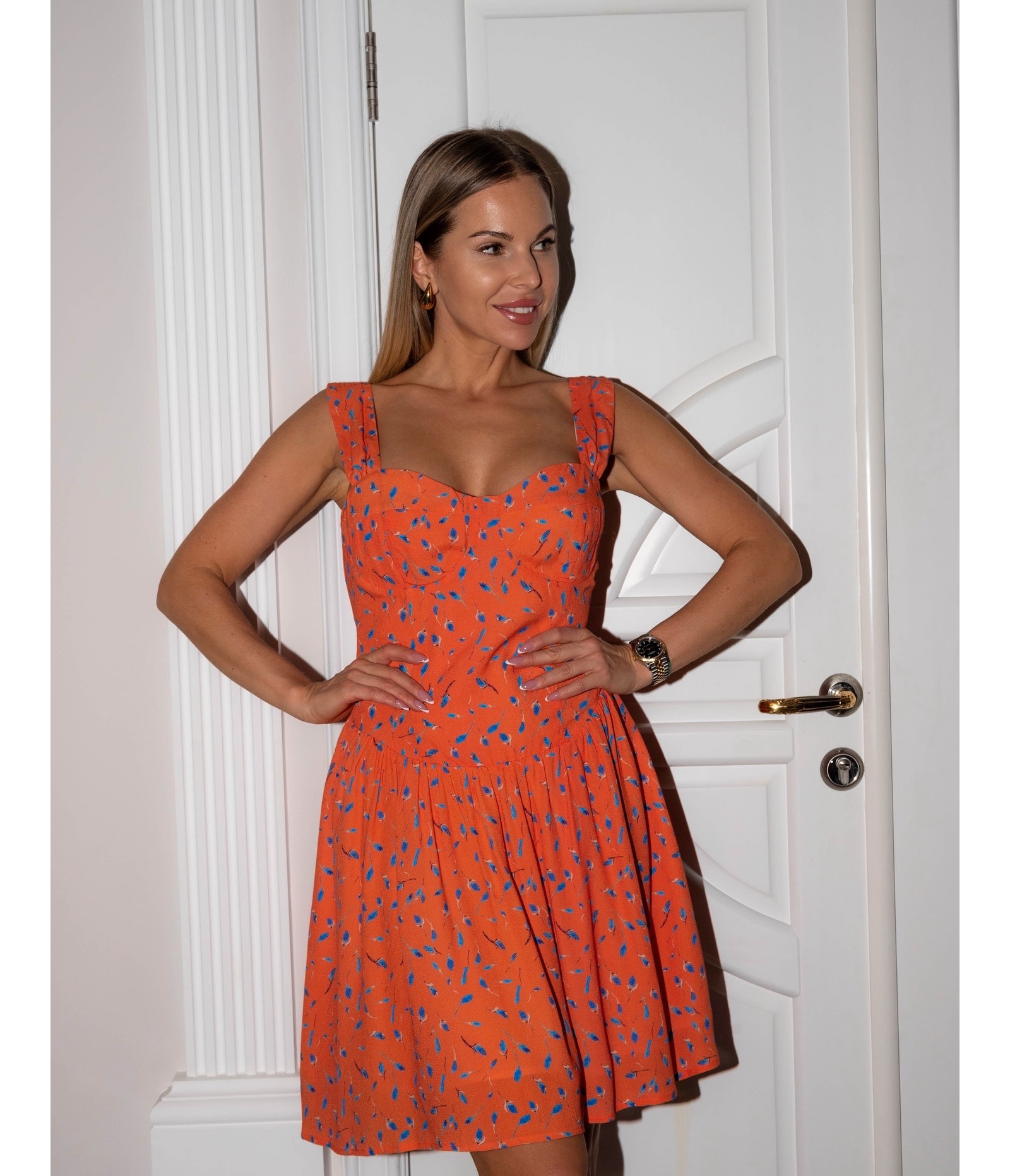 Платье в принте мильфлёр