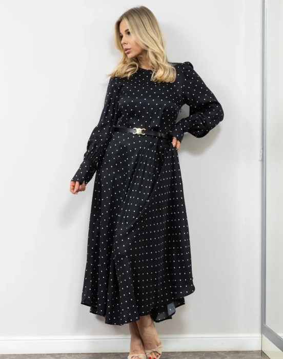 Платье в принте горох