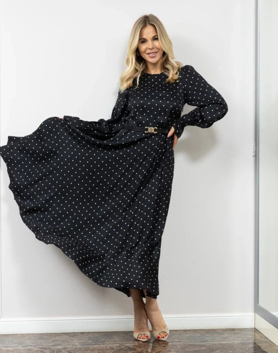 Платье в принте горох