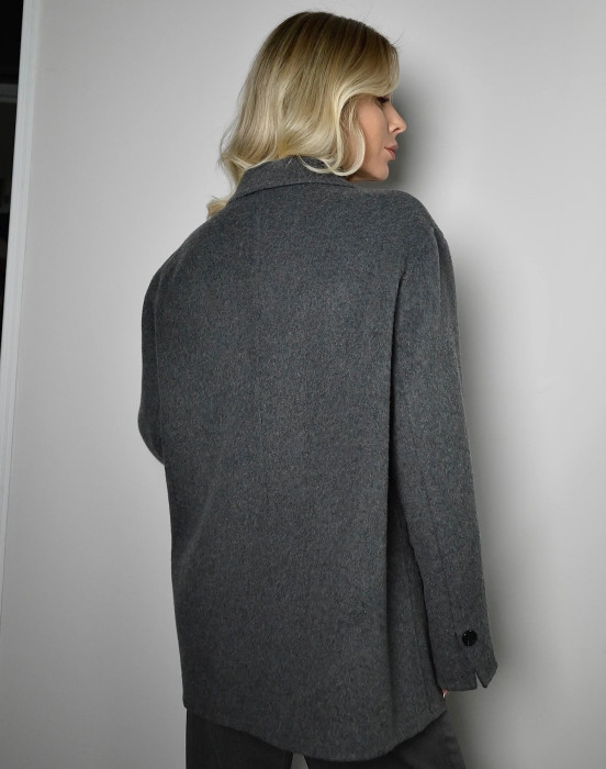 Двубортное полупальто