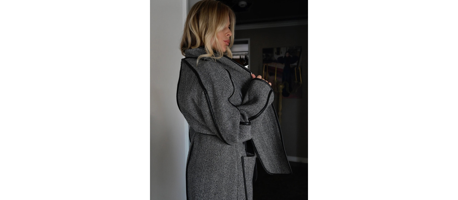 Пальто с кантом