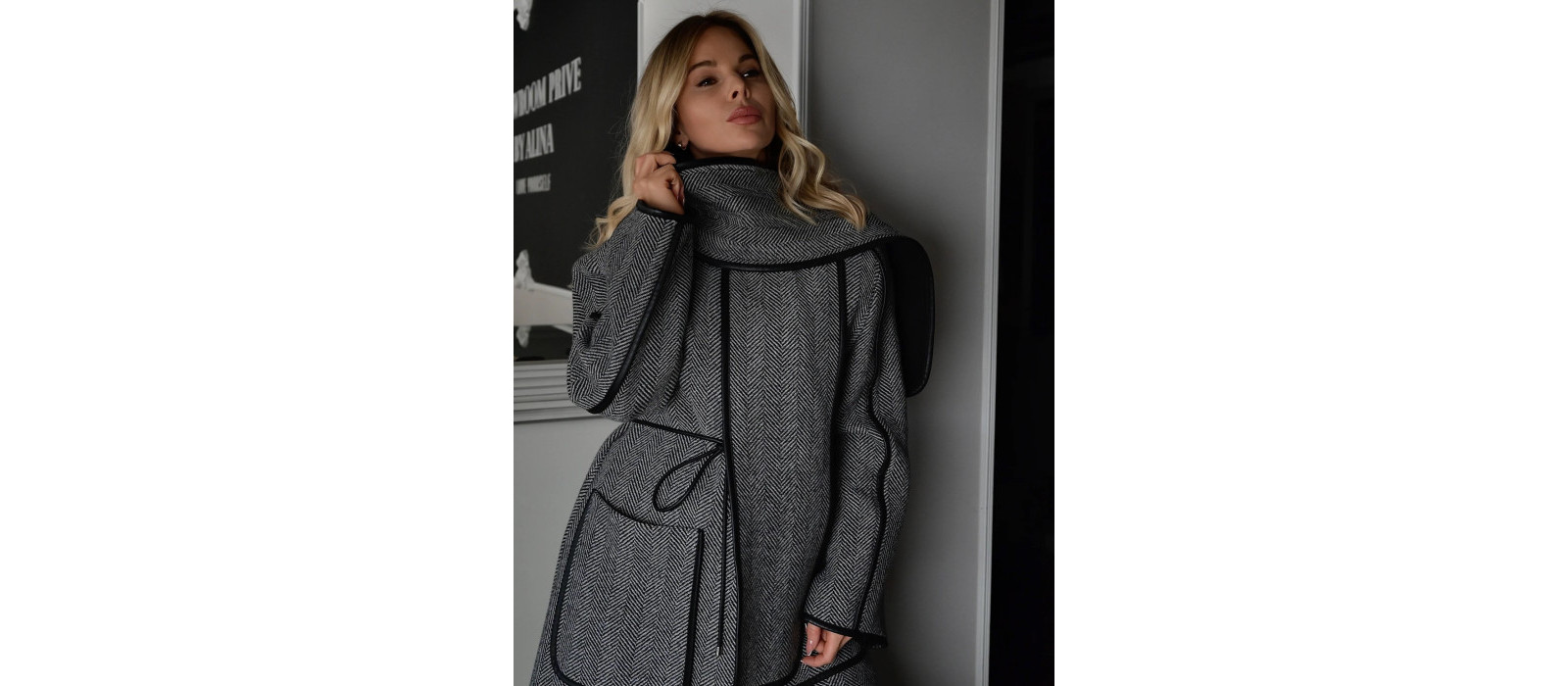 Пальто с кантом