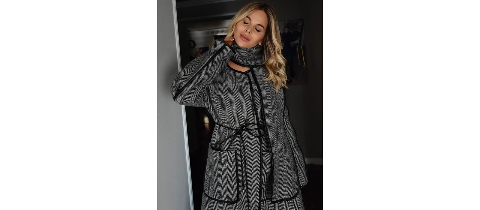 Пальто с кантом