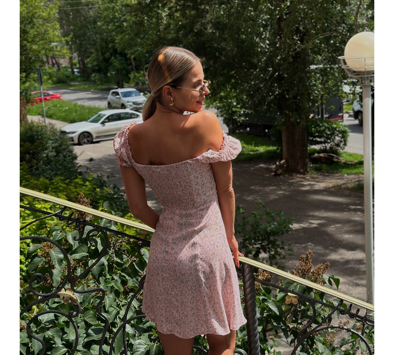 Платье в принте мильфлёр