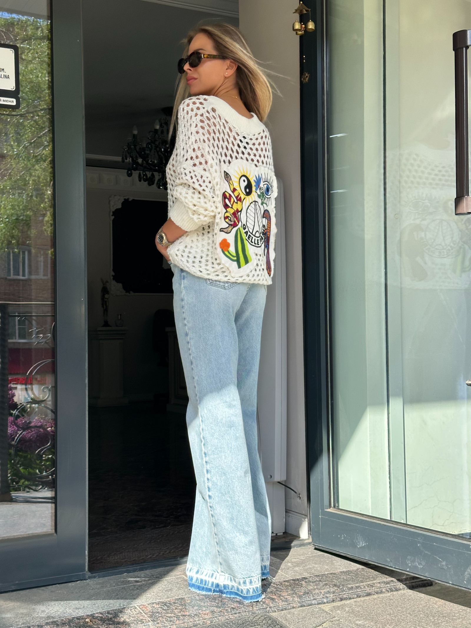 Кардиган с вышивкой