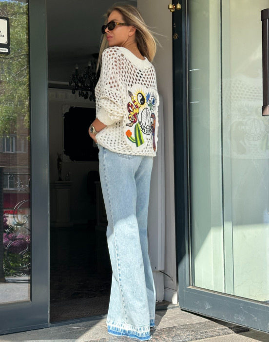 Кардиган с вышивкой