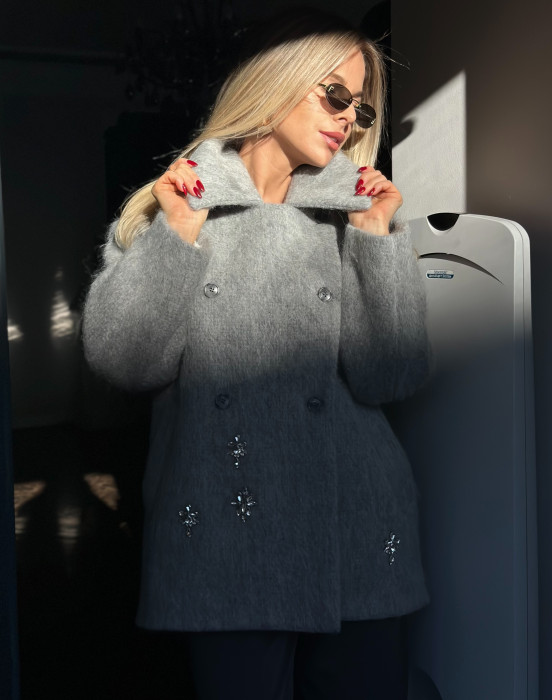 Пальто со стразами