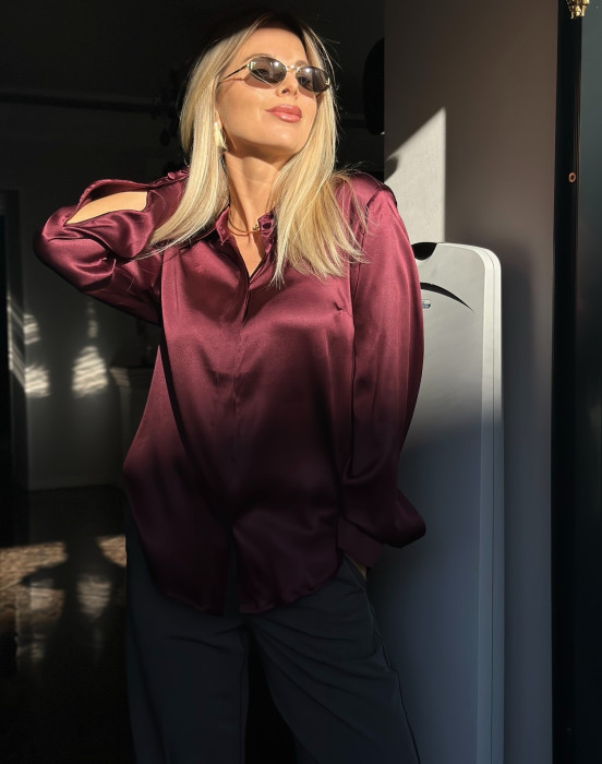 Блуза в цвете Бургундия - фото - 9