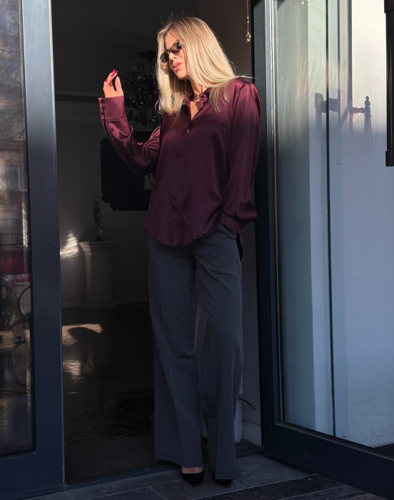 Блуза в цвете Бургундия - фото - 7