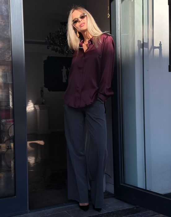 Блуза в цвете Бургундия - фото - 6