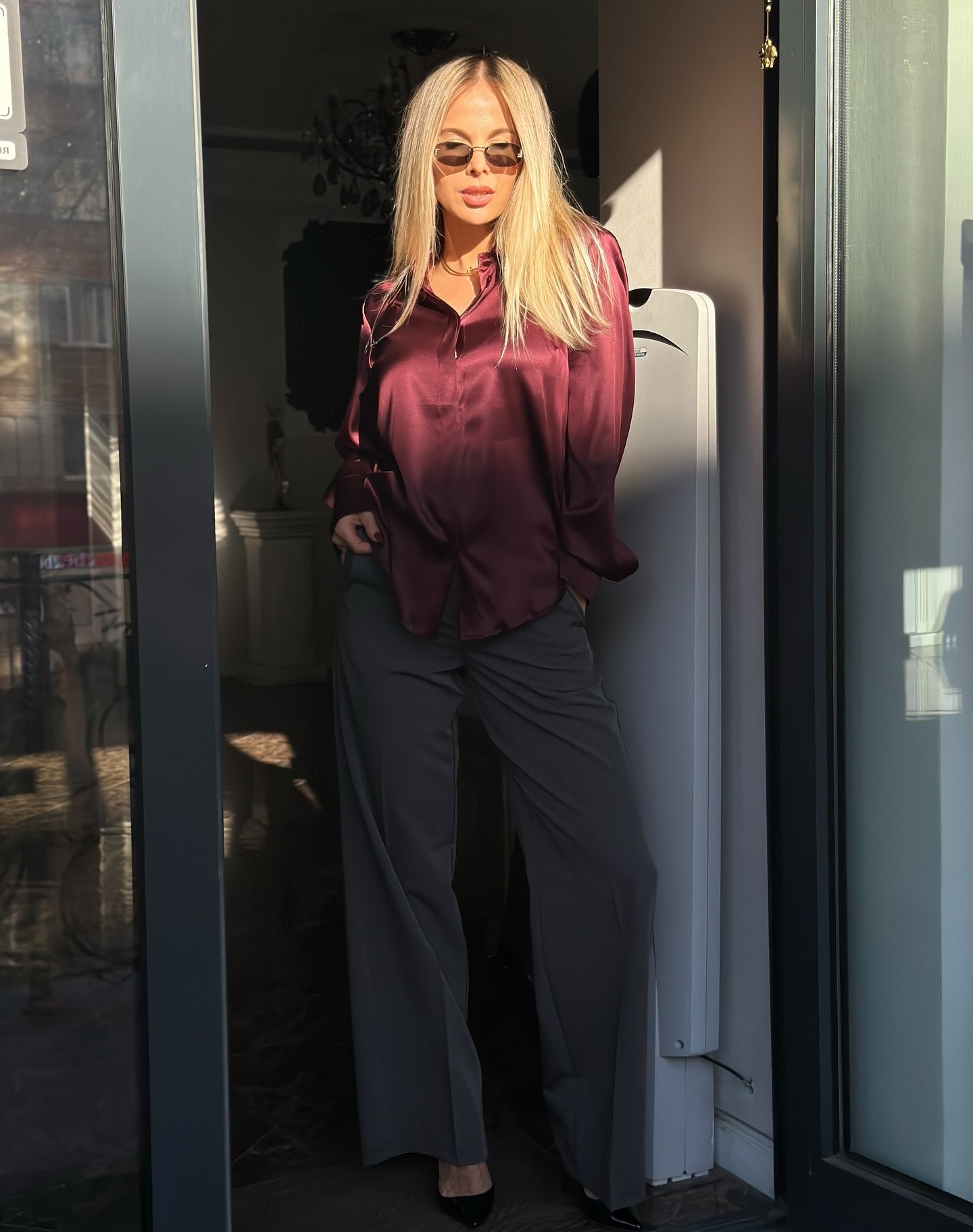 Блуза в цвете Бургундия