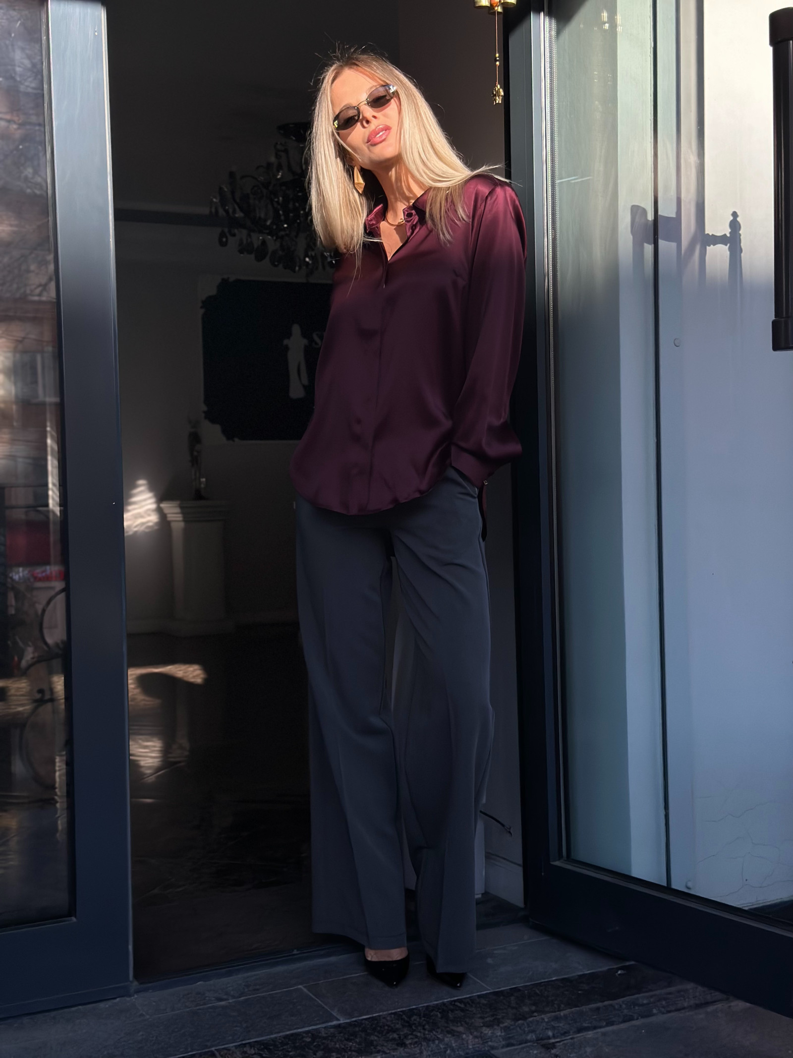 Блуза в цвете Бургундия