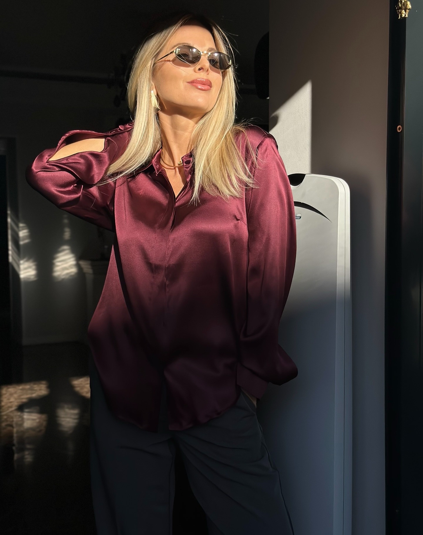 Блуза в цвете Бургундия