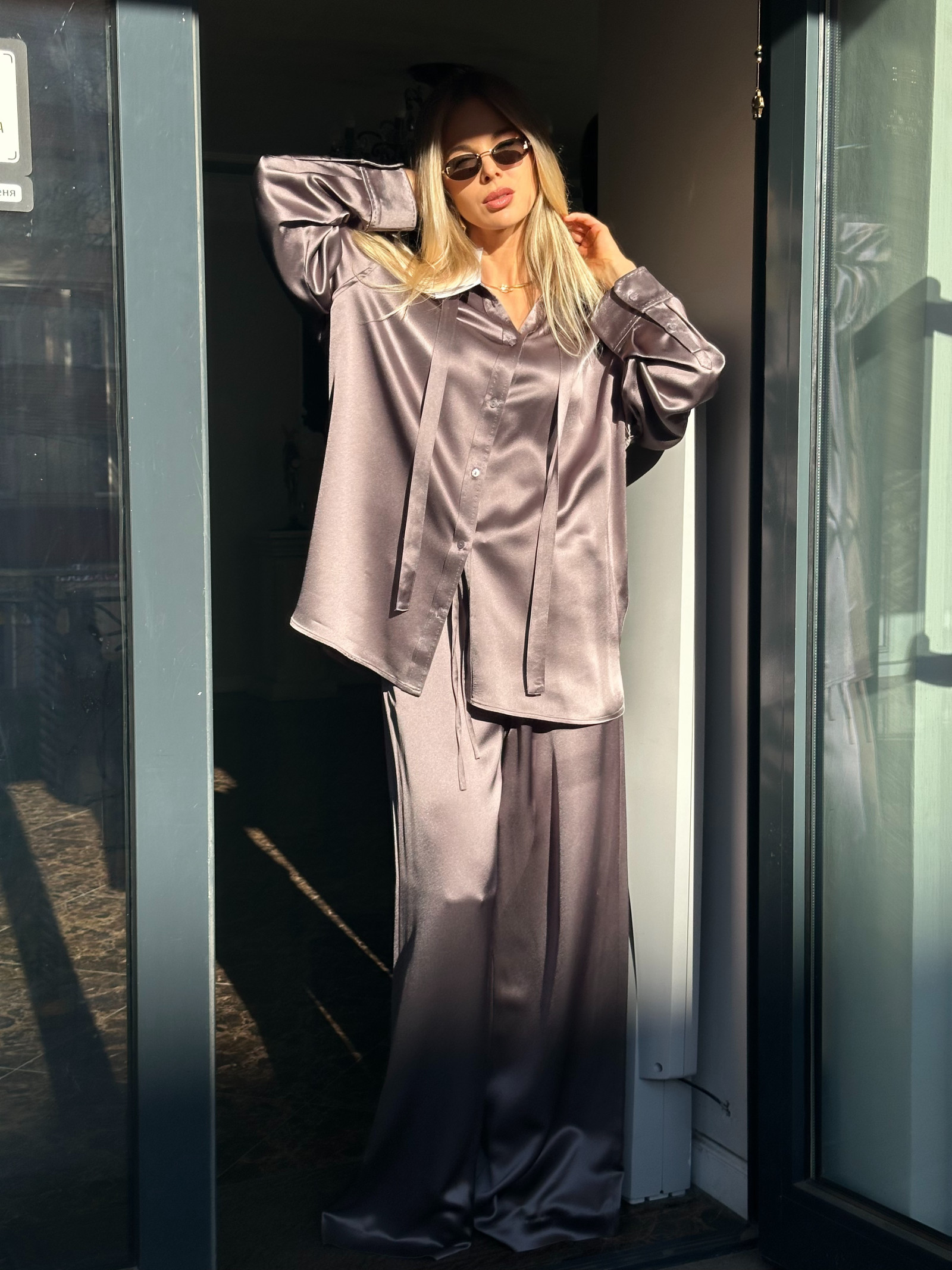 Костюм в пижамном стиле