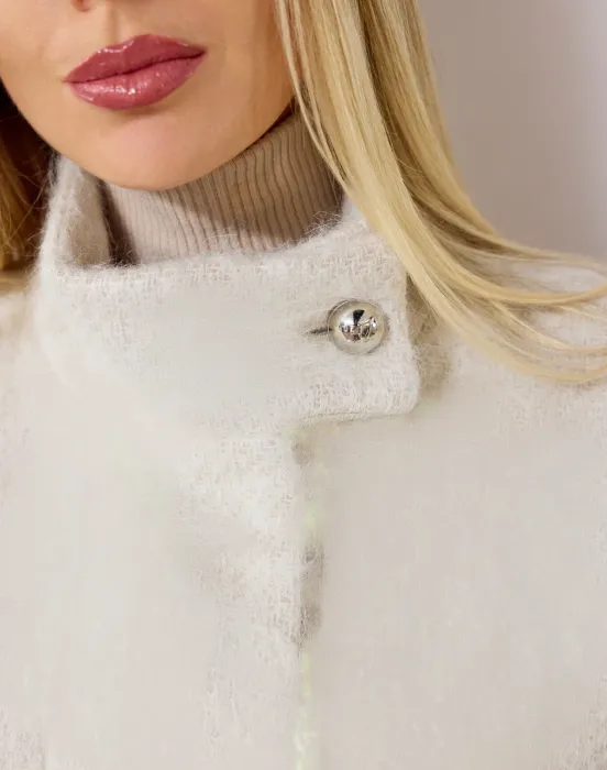 Бомбер из шерсти и мохера - фото - 3