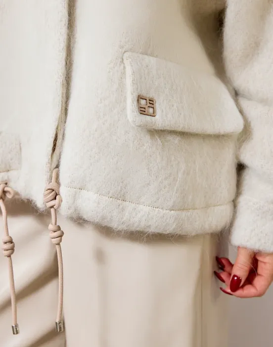 Бомбер из шерсти и мохера - фото - 4