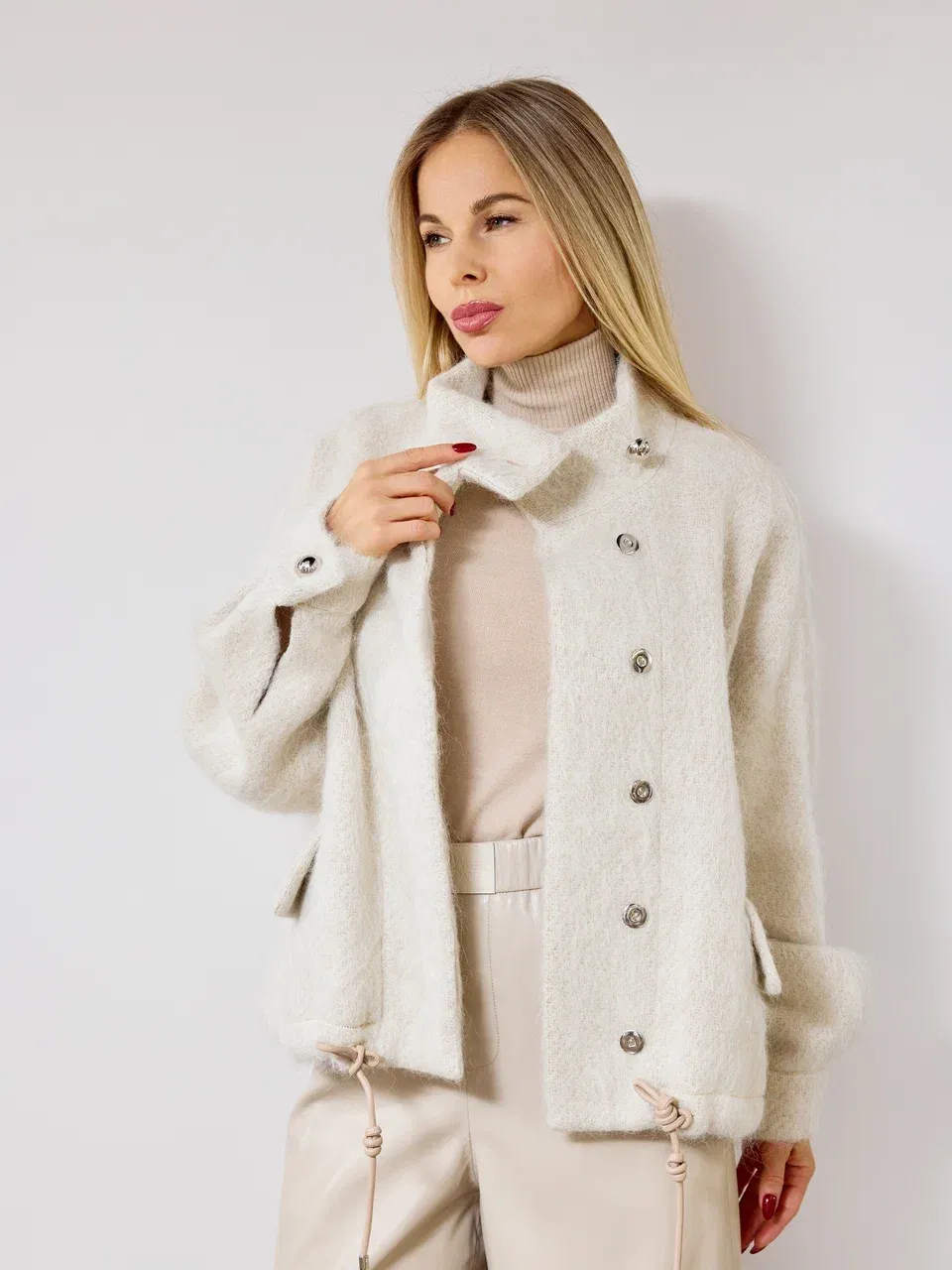 Бомбер из шерсти и мохера