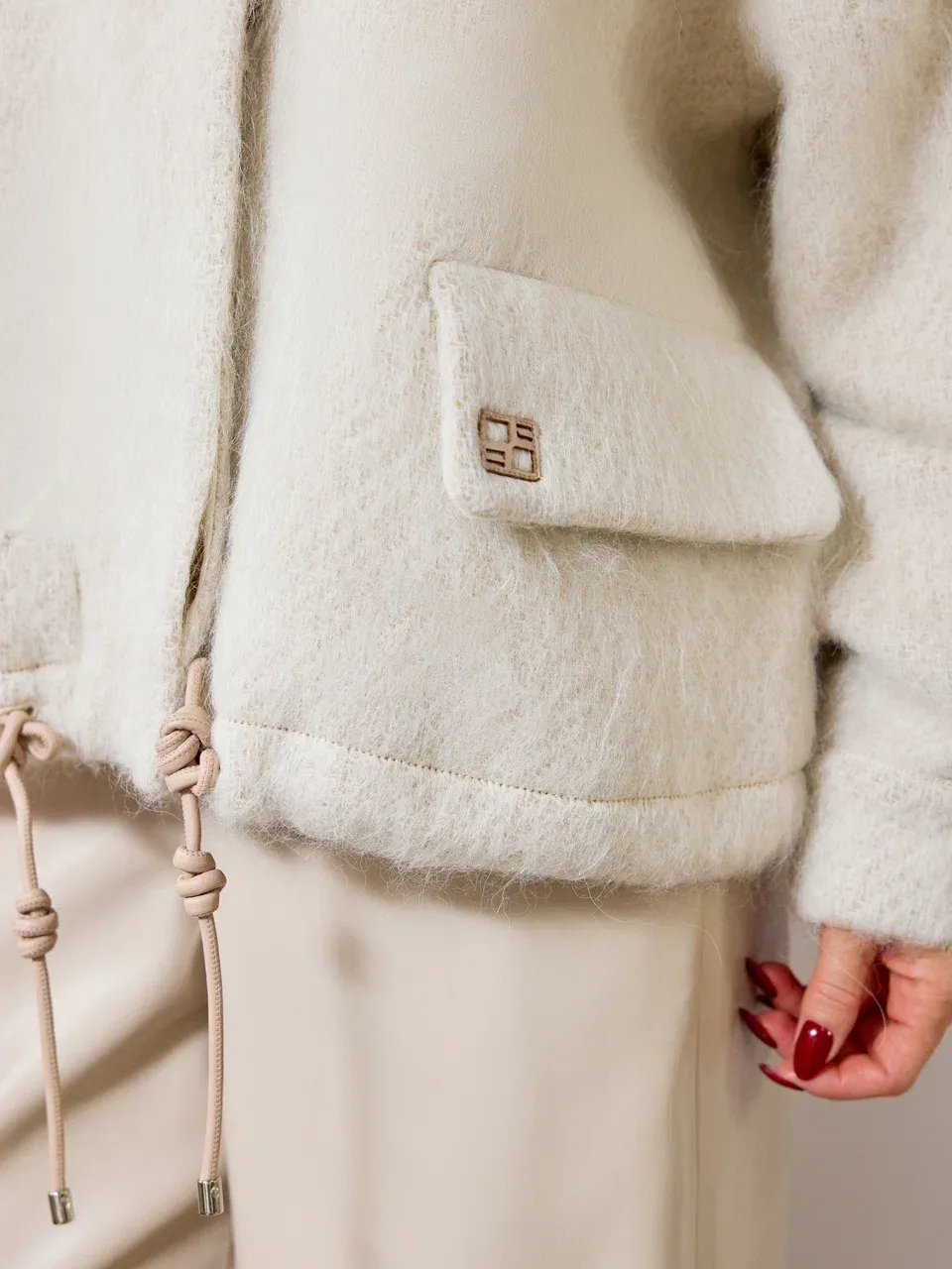 Бомбер из шерсти и мохера