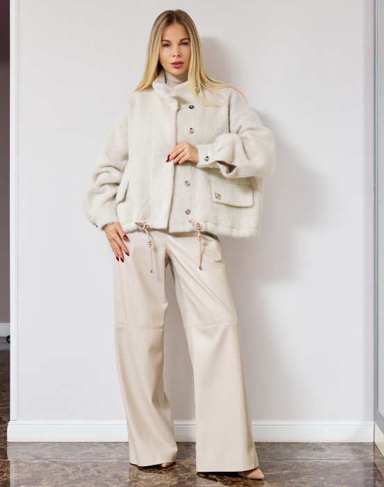 Бомбер из шерсти и мохера