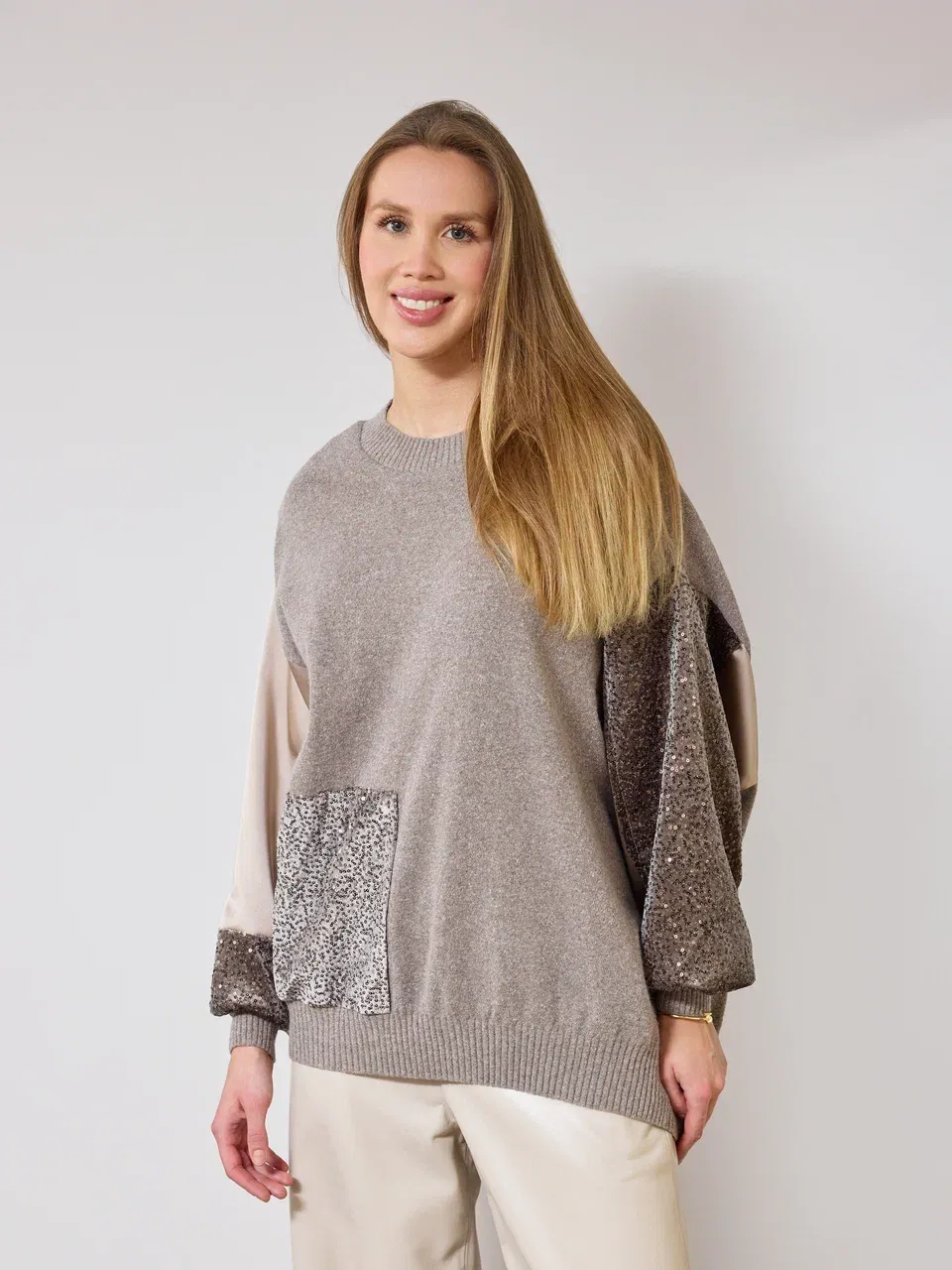 Разнофактурный свитер