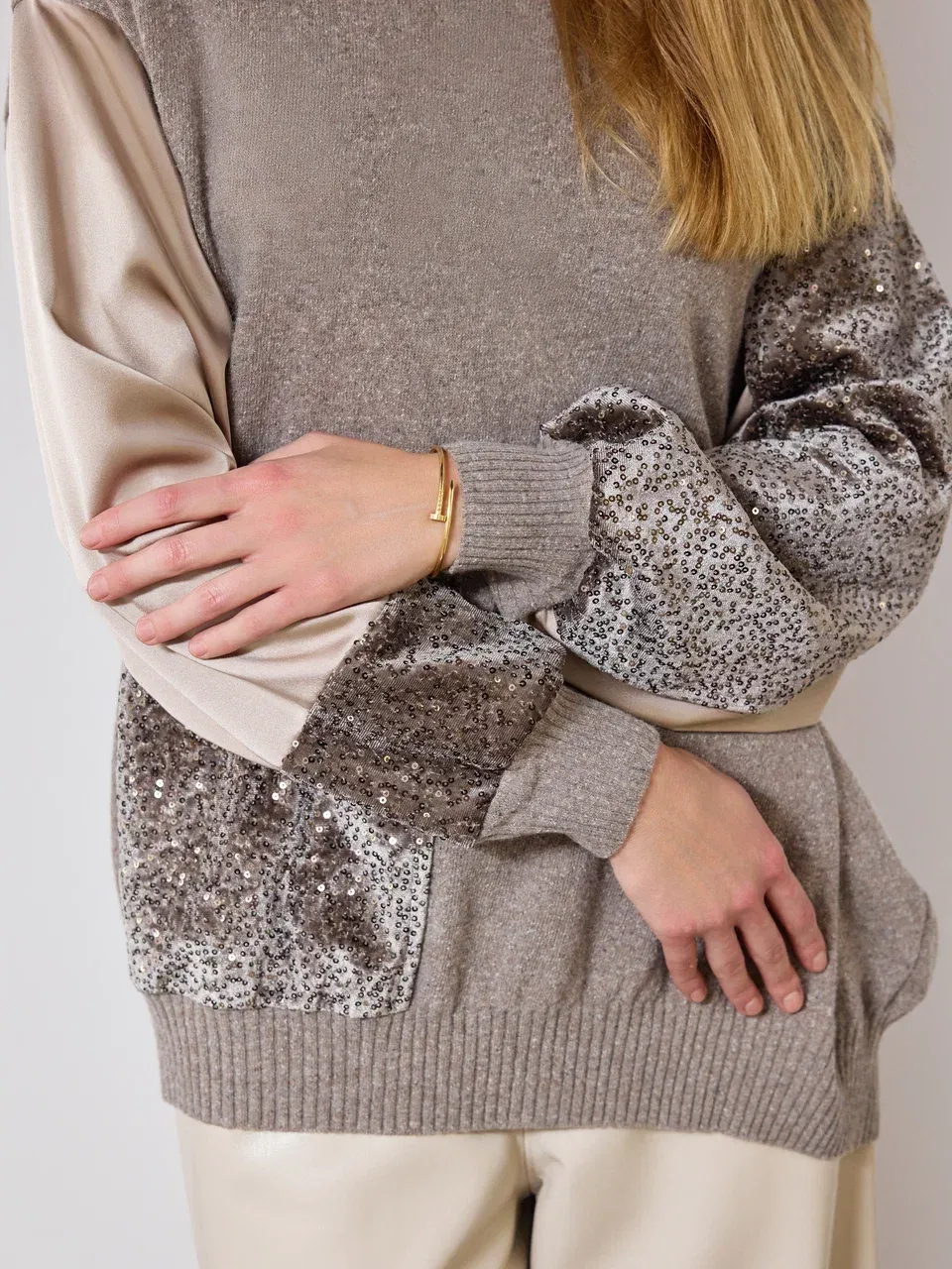 Разнофактурный свитер