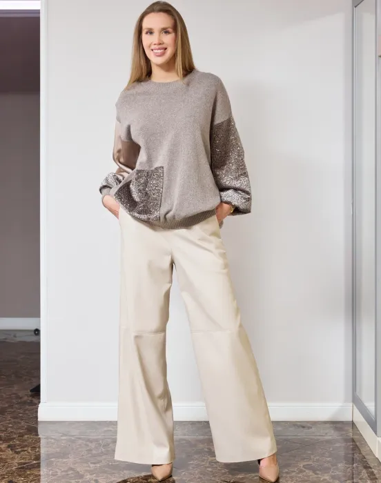 Разнофактурный свитер