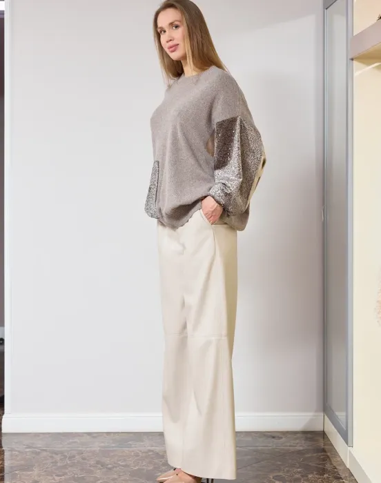 Разнофактурный свитер