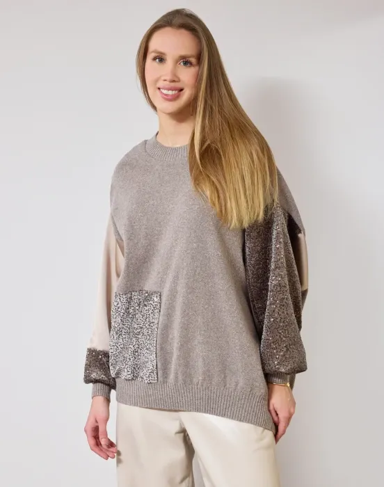 Разнофактурный свитер