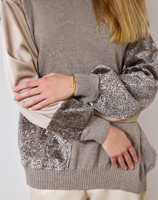 Разнофактурный свитер