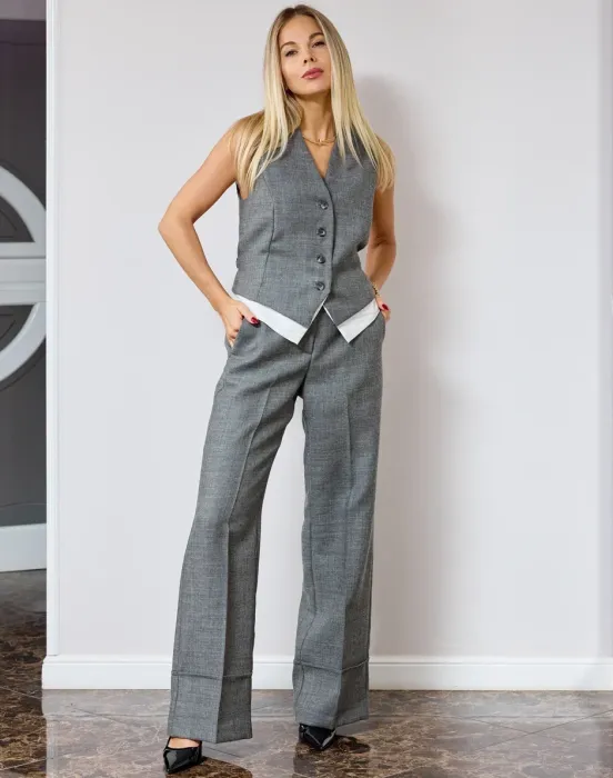 Брюки с широким манжетом - фото - 8