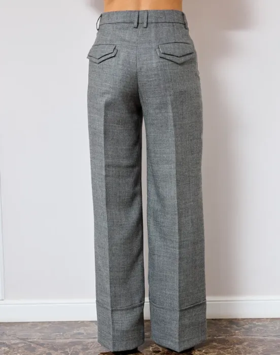 Брюки с широким манжетом - фото - 6