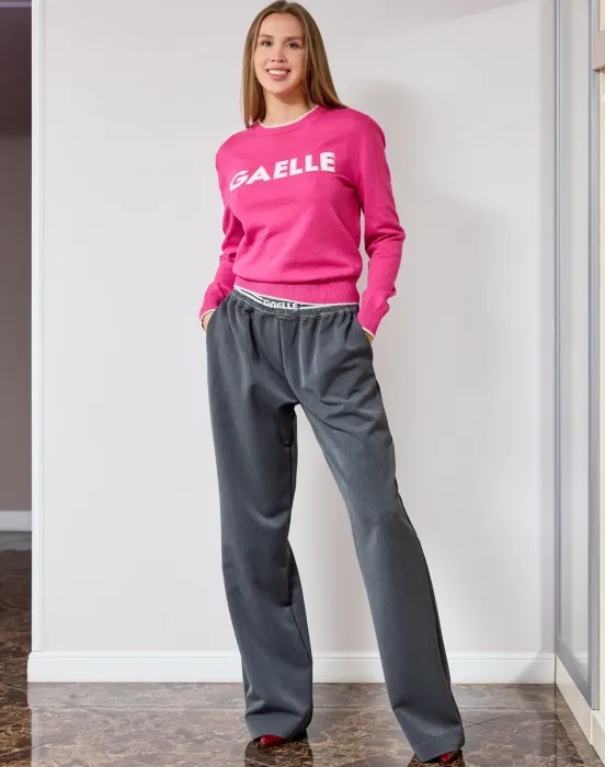 Брюки на резинке с логотипом бренда - фото - 1