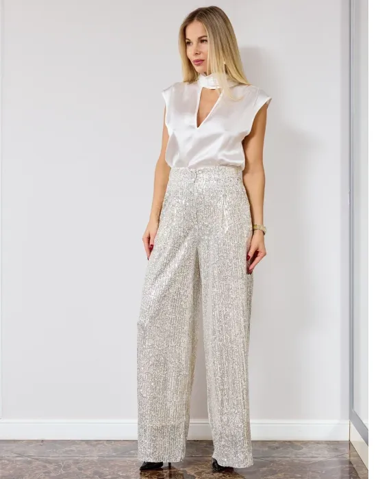 Брюки с пайетками - фото - 3