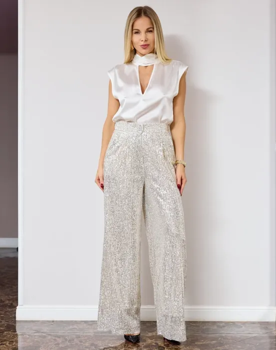 Брюки с пайетками