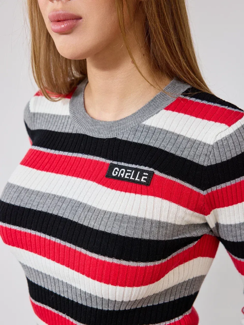 Лонгслив в принте полоска