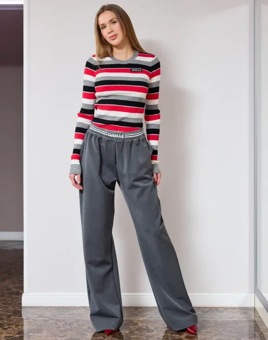 Лонгслив в принте полоска