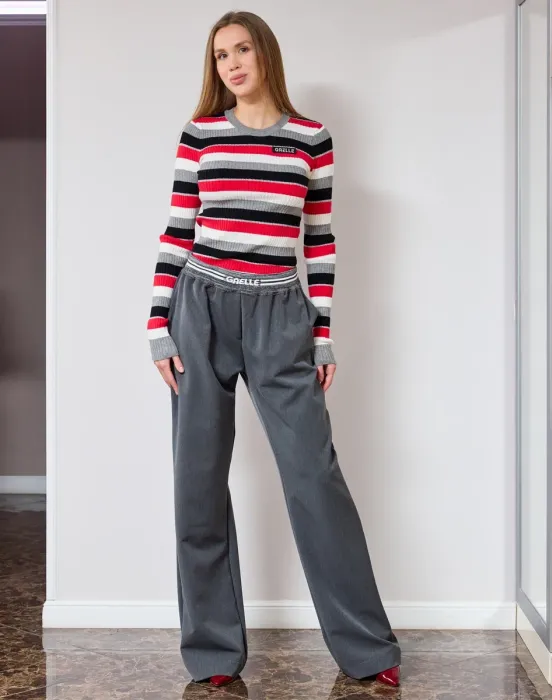 Лонгслив в принте полоска