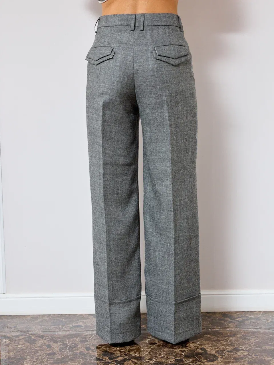 Брюки с широким манжетом