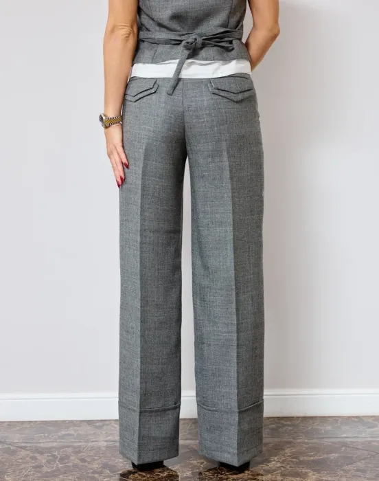 Брюки с широким манжетом