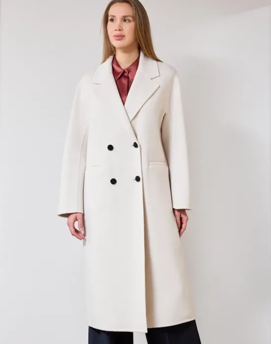 Пальто из шерсти и кашемира на пуговицах - фото - 4