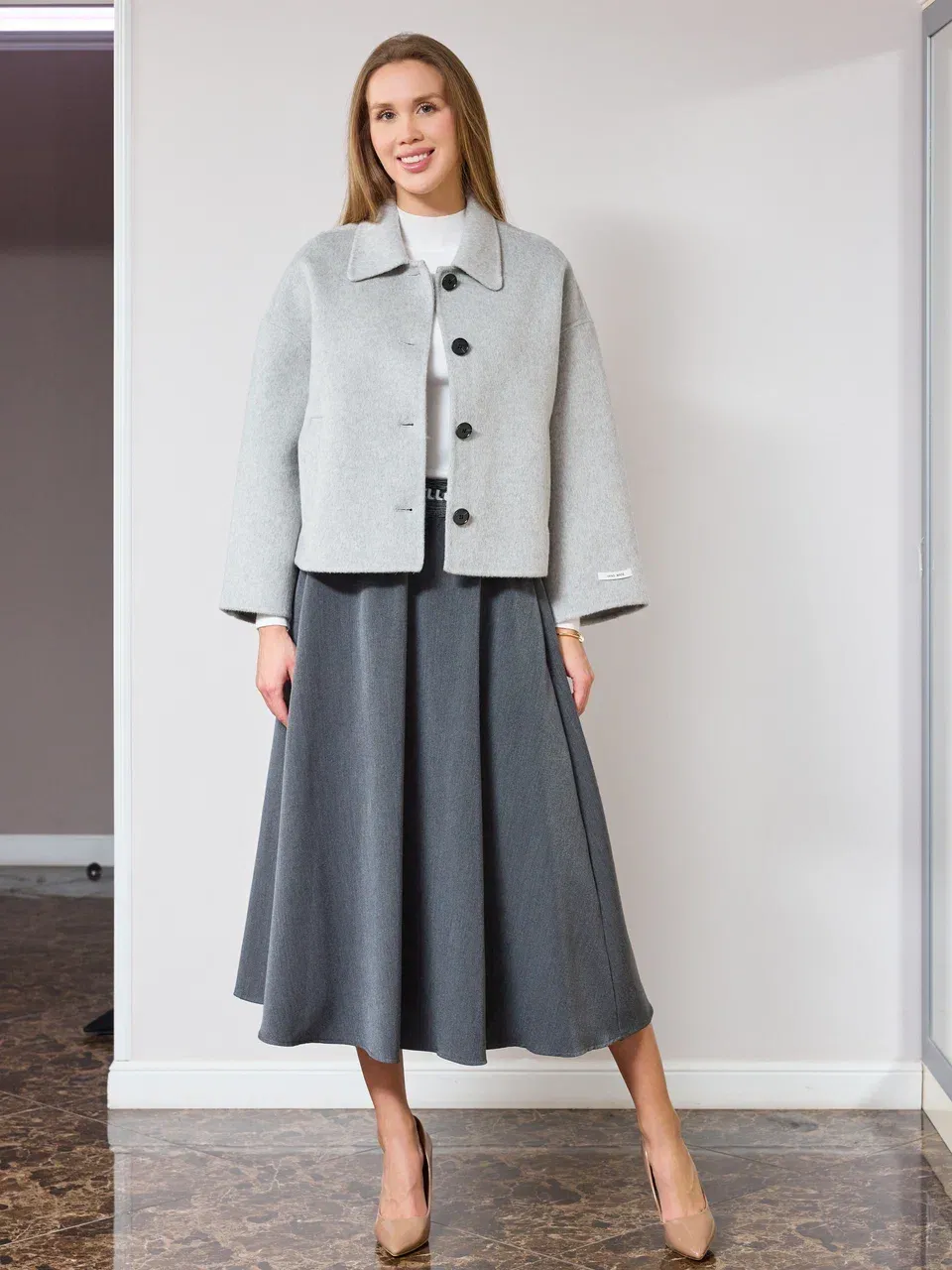 Пальто из шерсти и кашемира на пуговицах