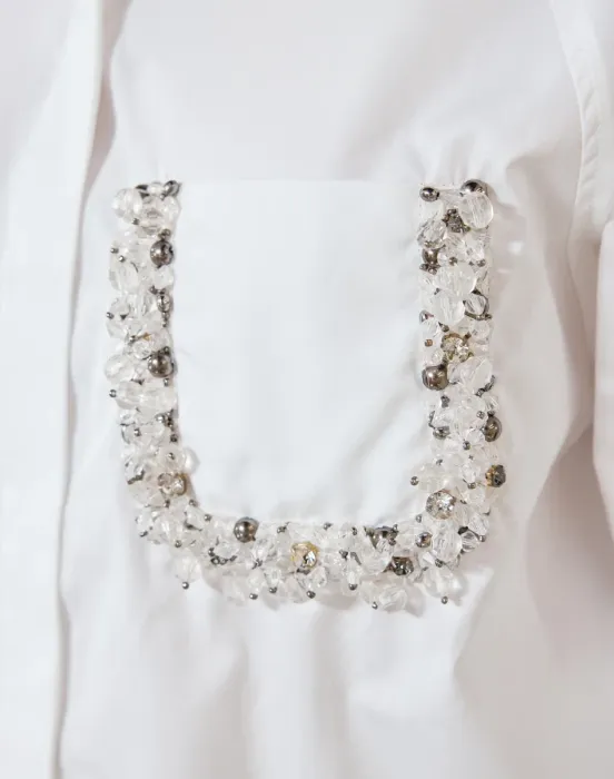 Рубашка  с декорированным карманом