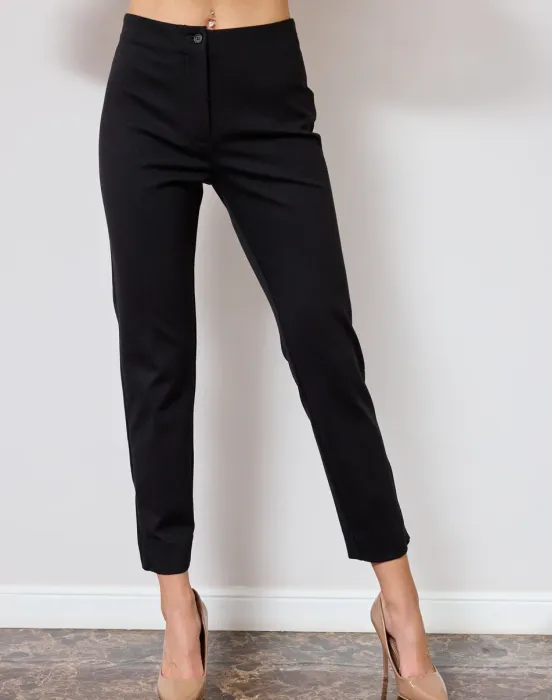 Брюки слим с молнией