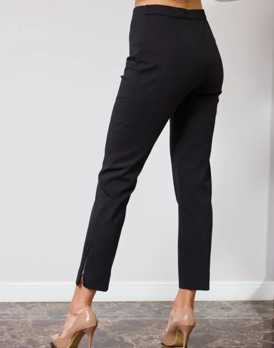 Брюки слим с молнией