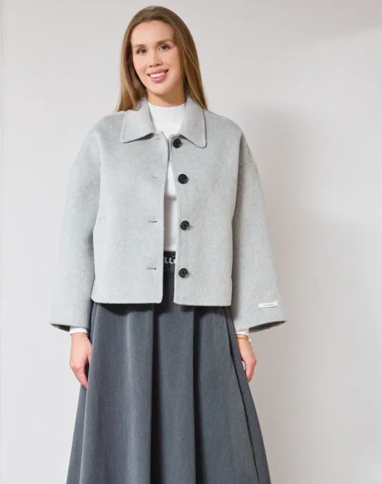 Укороченное пальто - фото - 1