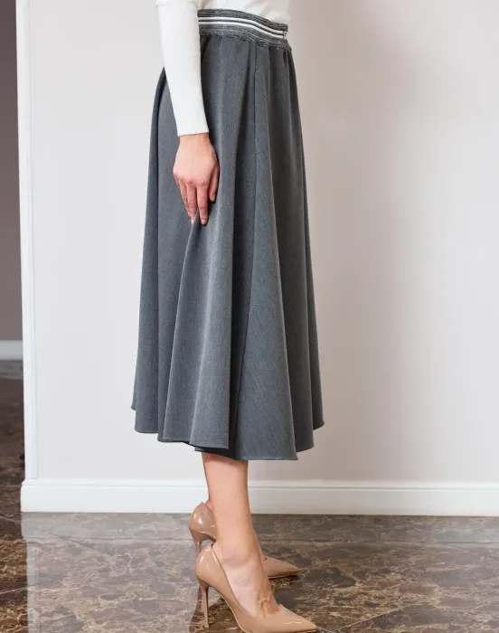 Юбка на резинке с логотипом - фото - 8