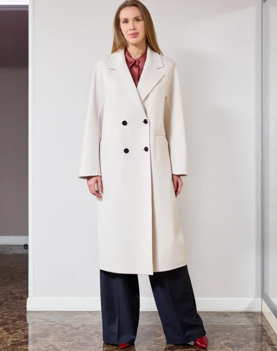 Брюки с бельевым поясом в темно-синем цвете с мелкими вкраплениями