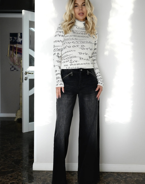 Джинсы с замочками - фото - 6