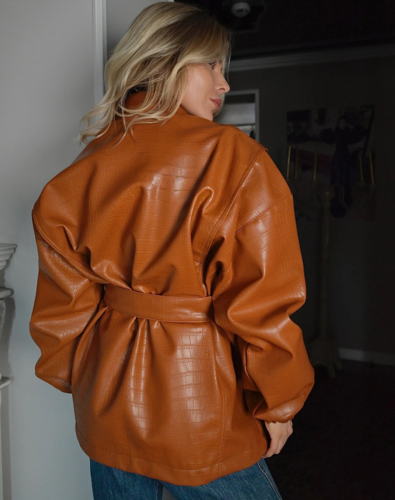 Куртка из искусственной кожи - фото - 1