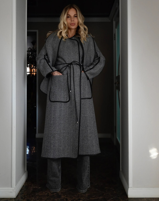 Пальто с кантом - фото - 6